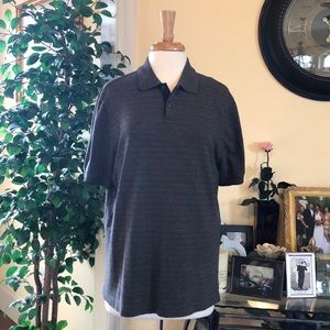 John Henry Mens Grey Large Short Sleeve Shirt 60% Cotton 40% Polyester